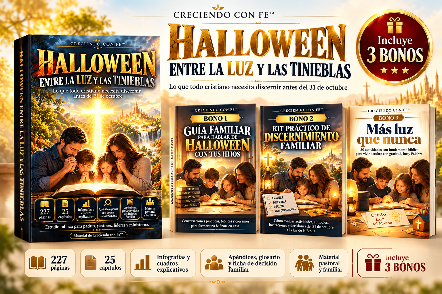 Libro Halloween: Entre la luz y las tinieblas con sus tres bonos
